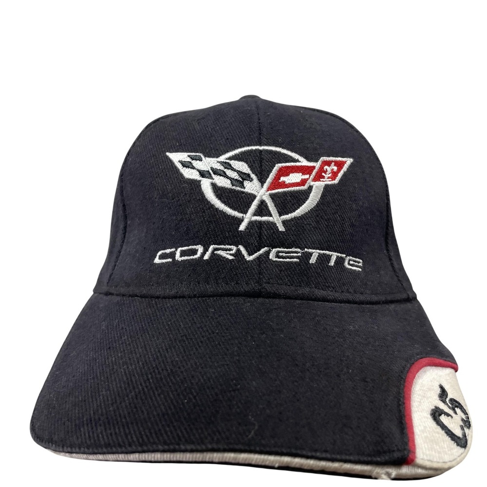 Hot Rods Plus Corvette C5 Hat Cap Strap Back One Size Mens Black Embroidered